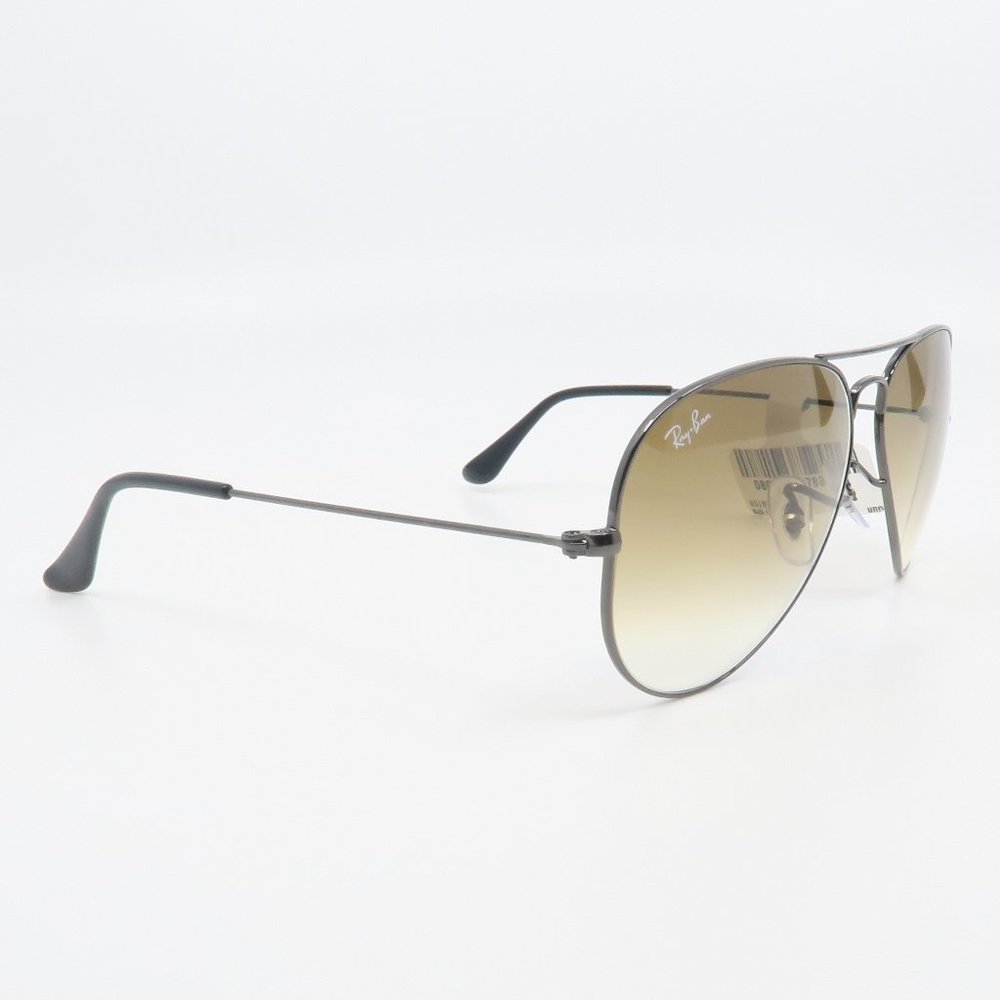 Ray-Ban RB 3025 004/51 58mm Gunmetal/Brown Gradient Aviator Metal Sunglasses - Picture 3 of 6
